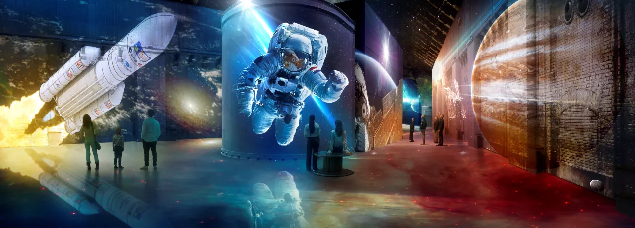 Image promotionnelle de l'exposition immersive Destination Cosmos